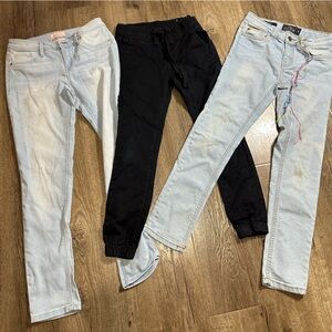 Set Squeeze Women's Skinny Jeans - Black and Light Blue